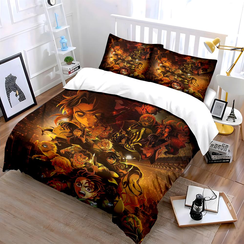 Dramatic Anime Bedding Set Bedding set (1 duvet cover, 2 pillowcases, duvet not included)
