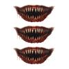 Spooky Theme Party Accessories 3Pcs Realistic Scary Mouth Tattoos for Halloween Zombie Vampire Clown Party, Waterproof Fangs Bloodstains Stickers