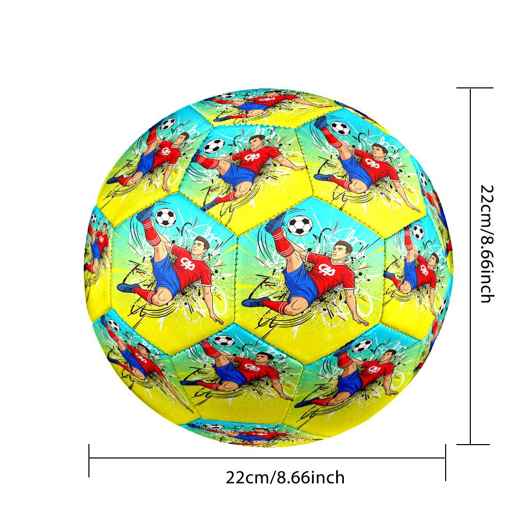 1pc Soccer Player Action Foot-Friendly, Anti-Slip and Wear-Resistant, High Elasticity, Size 5 Indoor/Outdoor Universal Soccer Ball/Football Q60815