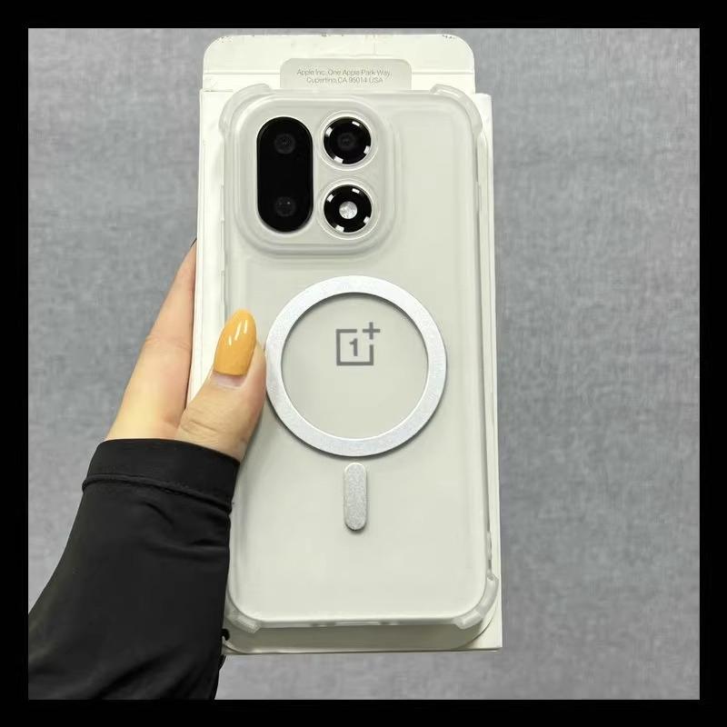 Magnetic Shockproof Soft TPU Airbag Case For Oneplus 15 1+15 Wireless Charging Anti-Fall Silicone Back Cover For 1+ 15 Bumper