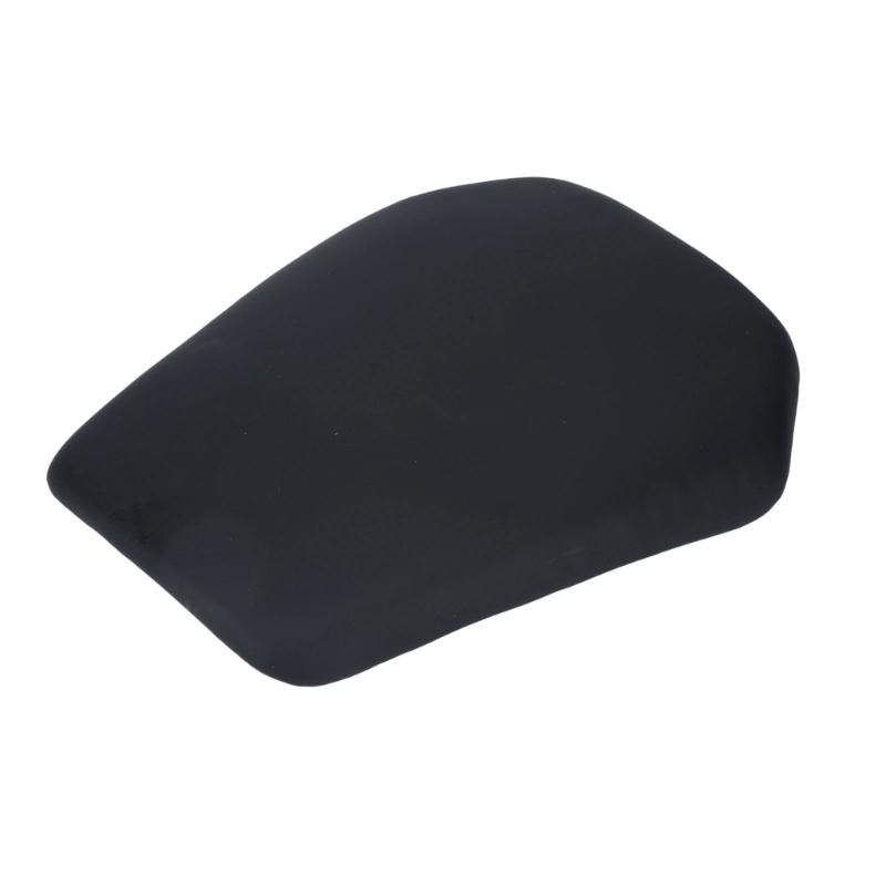 Rear Motorcycle Seat Pad Replacement, Black PU Passenger Pad with Molded Mount Base for Routine Service Tasks and Visual Update Work