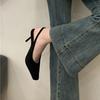 Fashion Bailamos 2025 Autumn Women Sandal Fashion Round Toe Shallow Slip On Ladies Elegant Pumps Shoes Thin High Heel Slingback Shoes