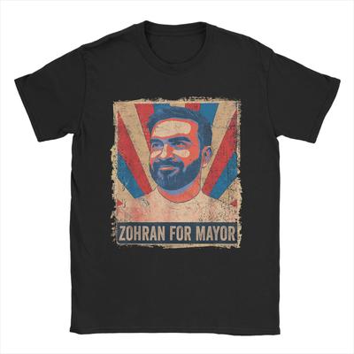 Men's T-Shirt Zohra Mamdani For Mayor Zohran Mamdani T Shirts Harajuku Summer Tee Shirt Y2K Fun Cotton Clothing Plus Size