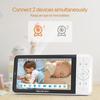 HD 5-Inch Wireless Baby Monitor with WiFi, Two-Way Talk, Night Vision, and Tuya Remote Monitoring