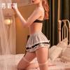 Xiucaisha Sexy Lingerie Maid Wearing Steel Ring Gathering Exposed Milk Lace Uniform Seduction Soft Girl Sexy Hot Pajamas