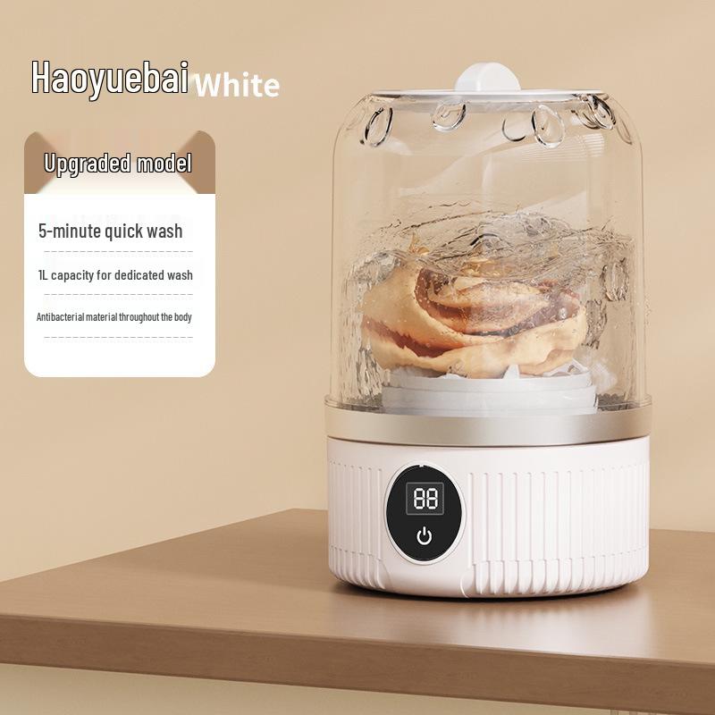 Mașină de spălat portabilă compactă cu sterilizare cu lumină albastră pentru haine de bebeluș și lenjerie