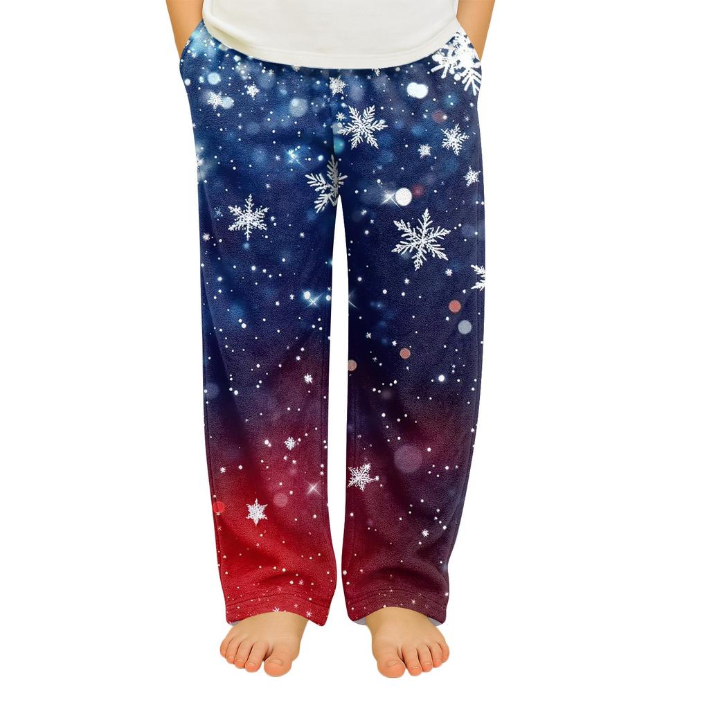 Kinder Weiche Bequeme Pyjamahose Lässig Weihnachtsprint Haushose