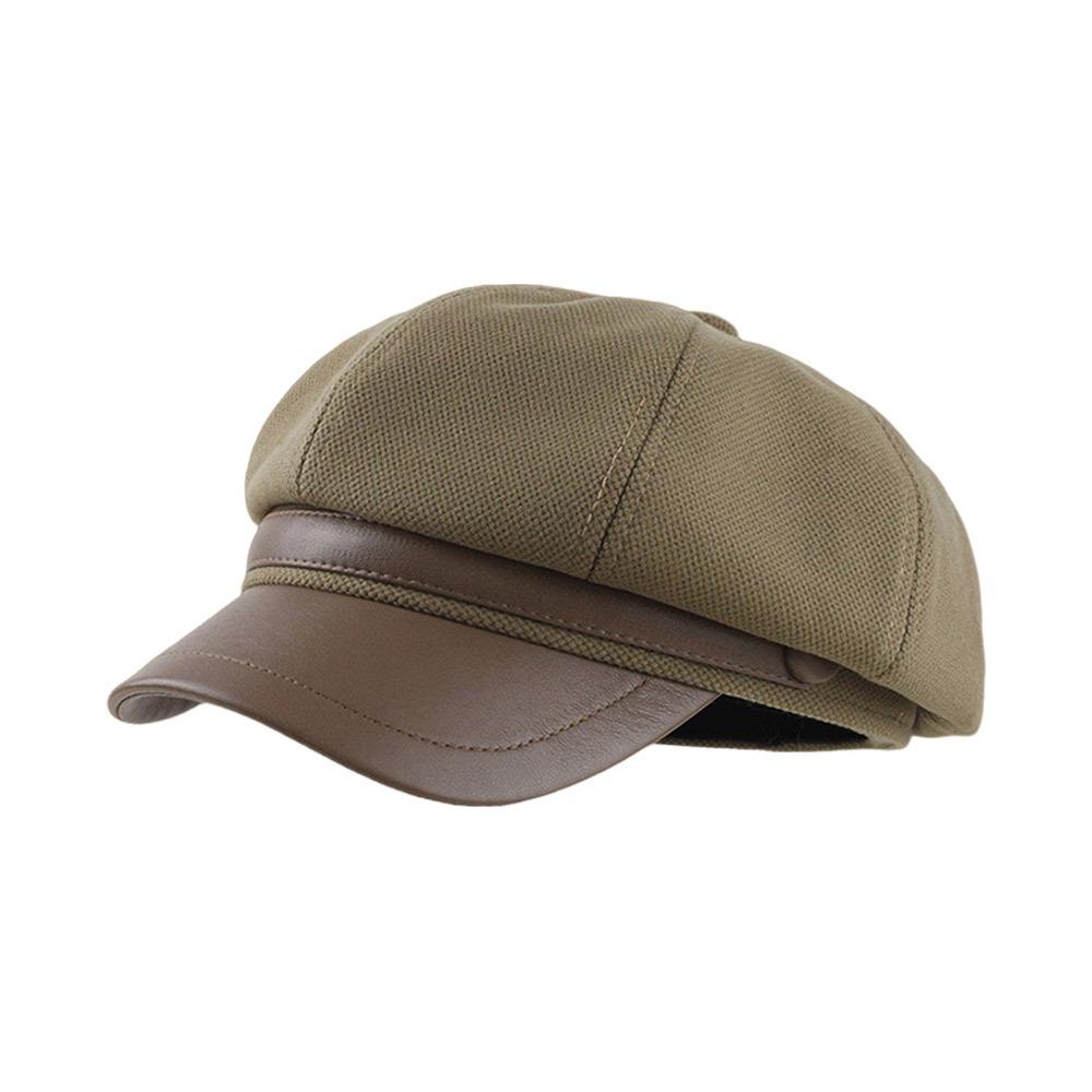 

New Solid Color Octagonal Cap Windproof Adjustable Newsboy Hat Warm Pumpkin Hat хаки