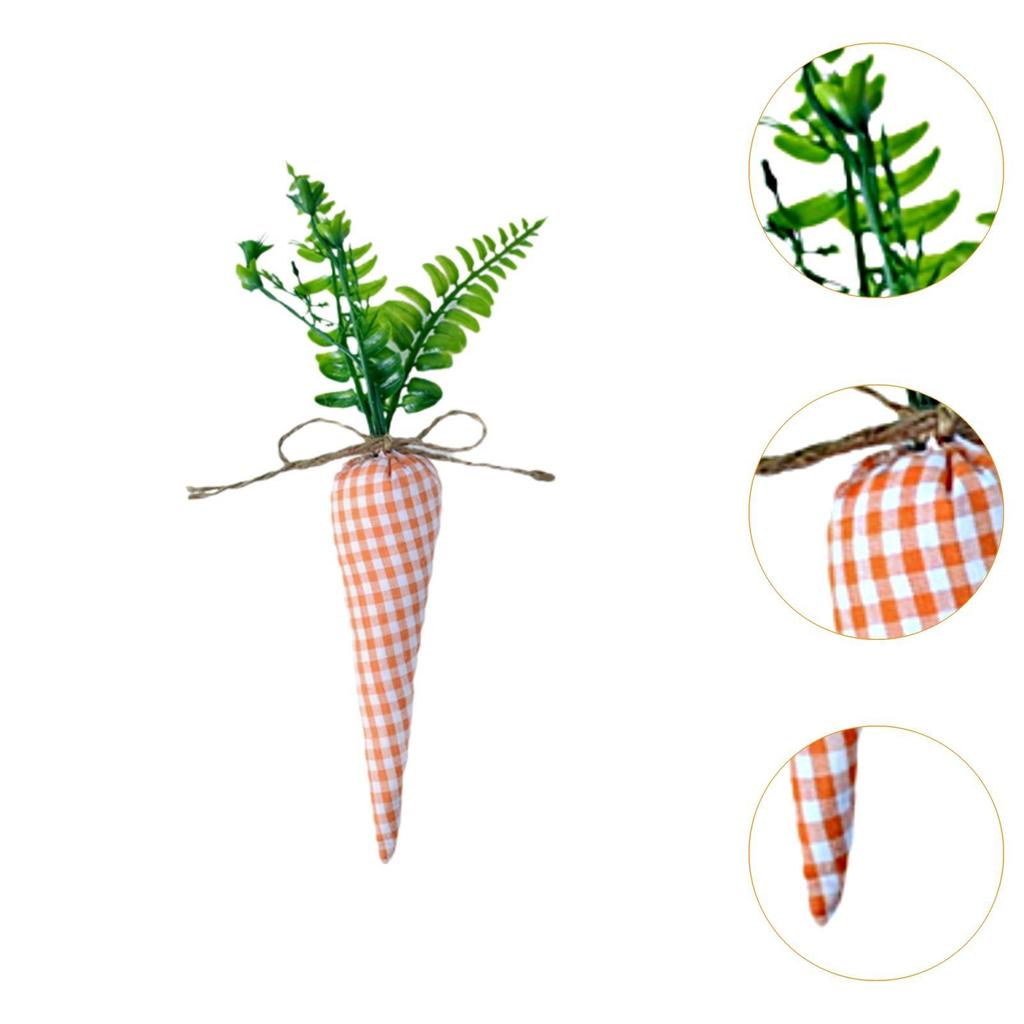 3 Pieces Easter Carrots Decorations Craft Toy Artificial Leaves DIY Easter Carrots Ornaments for Farmhouse Garden Bookshelf