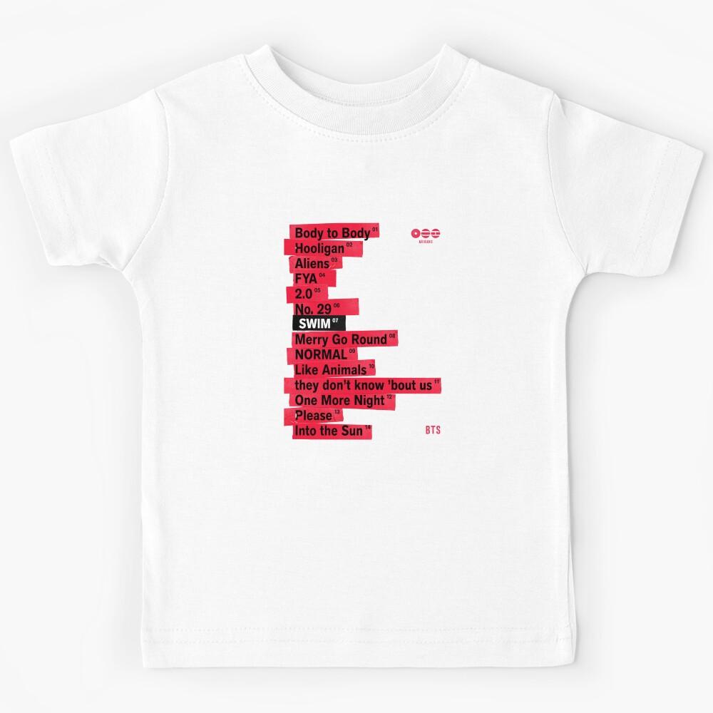 BTS Arirang Tracklist Kids T-Shirt 160
