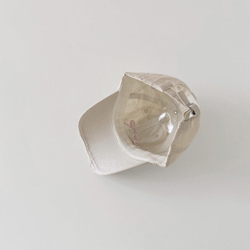 Sweet Children Baseball Cap INS Simplicity Korean Fashion Cute Embroidery Bow Peak Cap for Kids Travel Outdoor Sunshade Hat