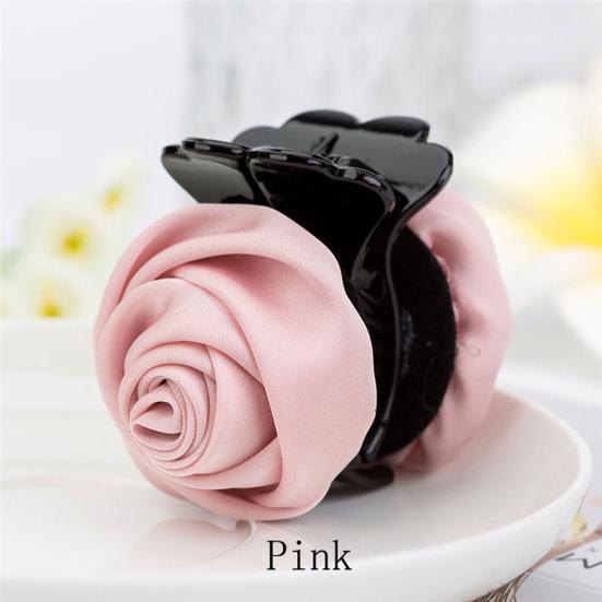 Hair Clip Roes Flower Shape Sturdy Elegant Rose Flower Hair Claws for Gift
