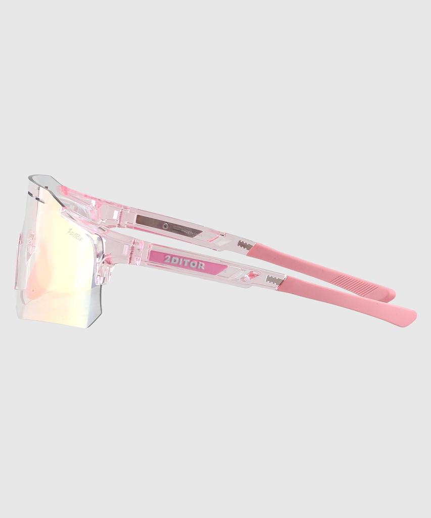 Tuditeo Nus Goggles Uv Protection Athletic Sunglasses C8 Photochromic Pink/Clear Frame Pink