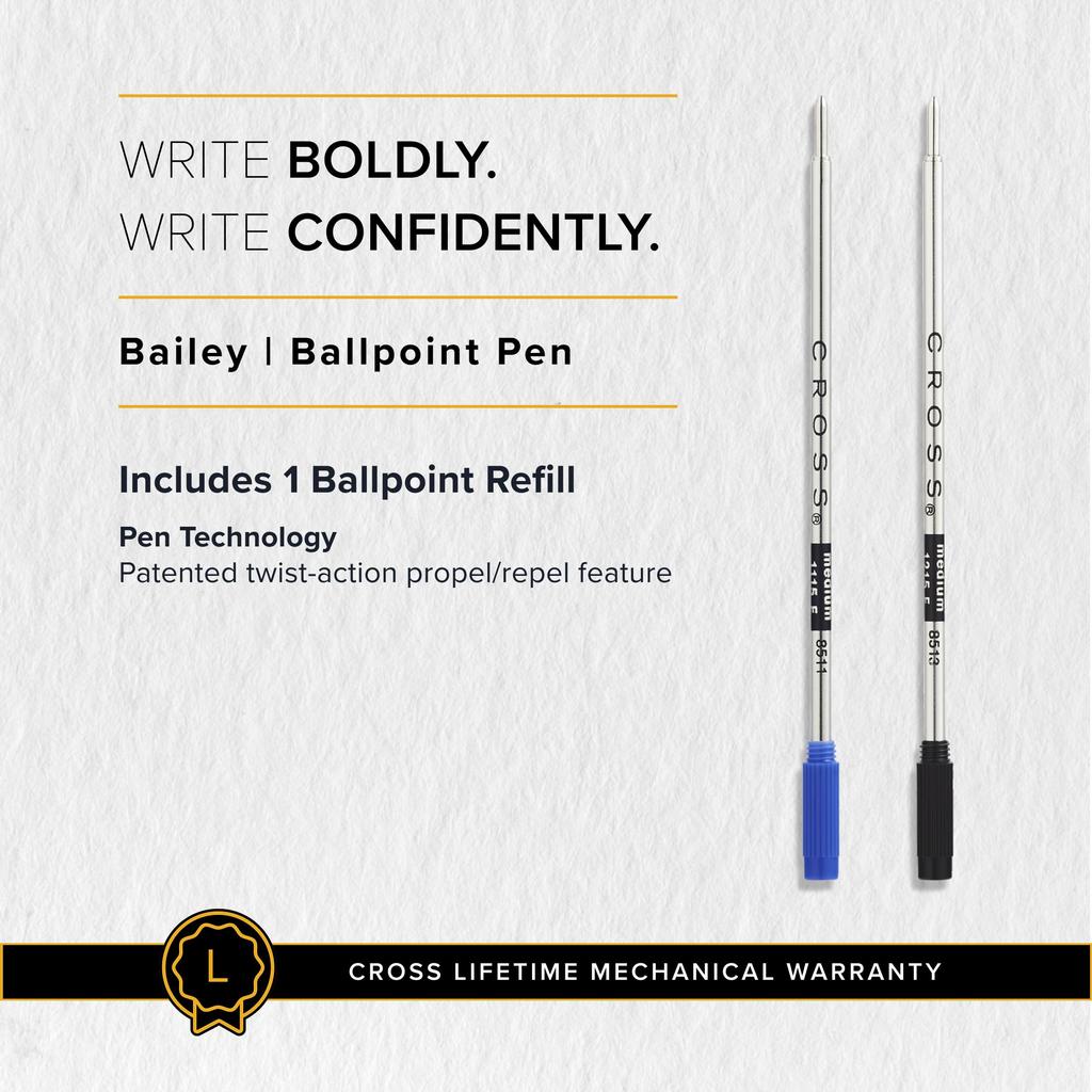 CROSS Ballpoint Pen Bailey Matte Gray Lacquer NAT0452-20
