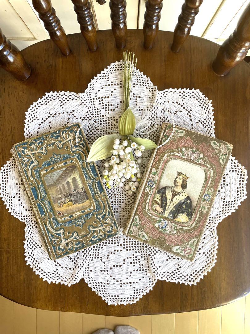 

[USED] Antique, beautiful old book, Western book, used book, binding, gold leaf, Misel, Bible, set of 2