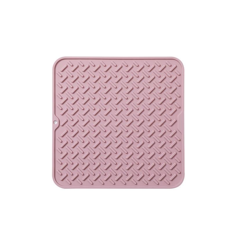 Silicone Hollow Drainage Heat Insulation Mat Square Sink Mat for Kitchen Sink Bottom Anti-scratch Anti-drop