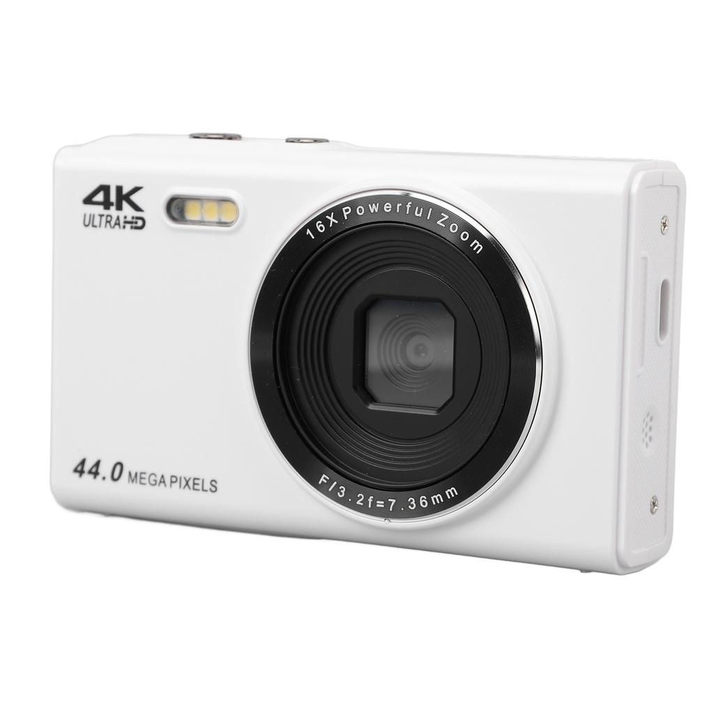 4K Digital Camera for Teens Kids 44MP 16X Digital Zoom Autofocus Anti Shake 2.4 Inch Screen   Compact Camera for Photography Travel  