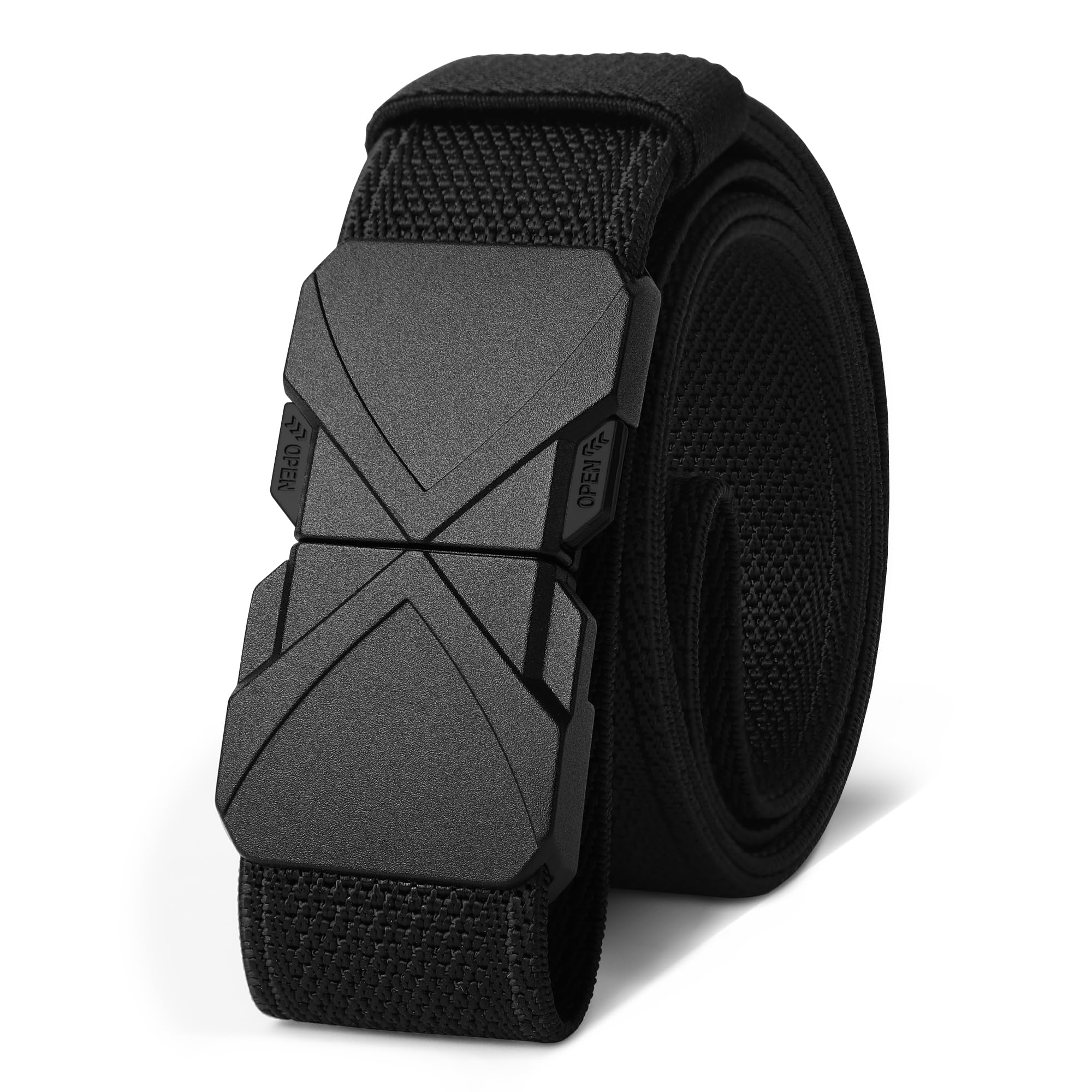 

Tactical Belt for Men and Perfect for Military Lightweight Durable Nylon L-Chic Women, Breathable, Summer, One-Touch Closure, Design, & (1, Black) чорний