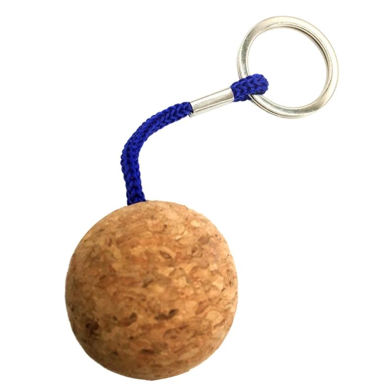 Portachiavi Sfera in Legno Morbido Galleggiante da 35mm Accessori per Barche Kayak Portachiavi per Subacquea