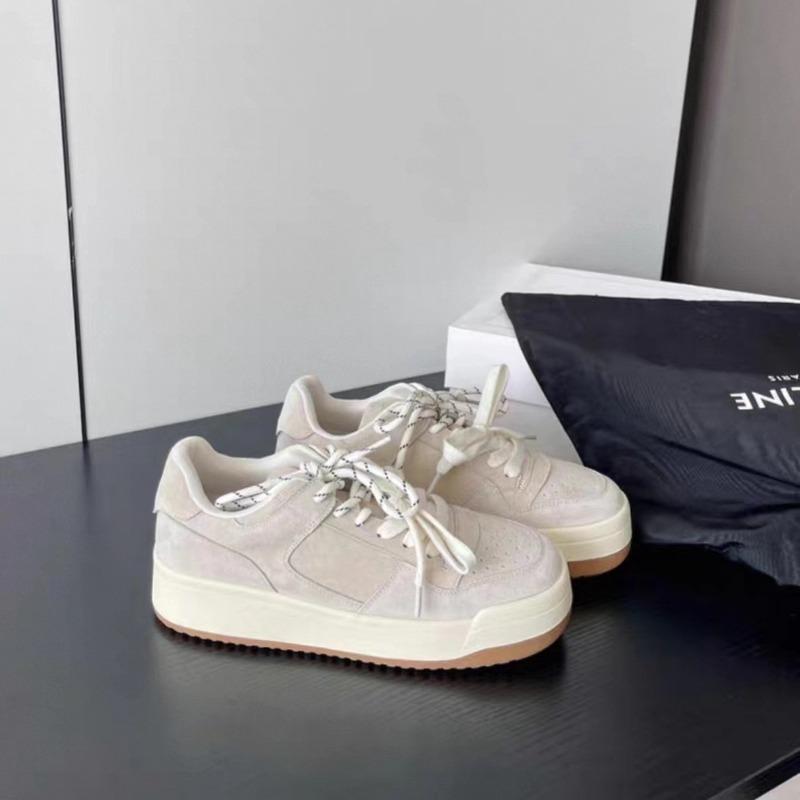 Leather Platform White Shoes Women's Autumn New Versatile Casual Board Shoes Student Sports Women's Shoes