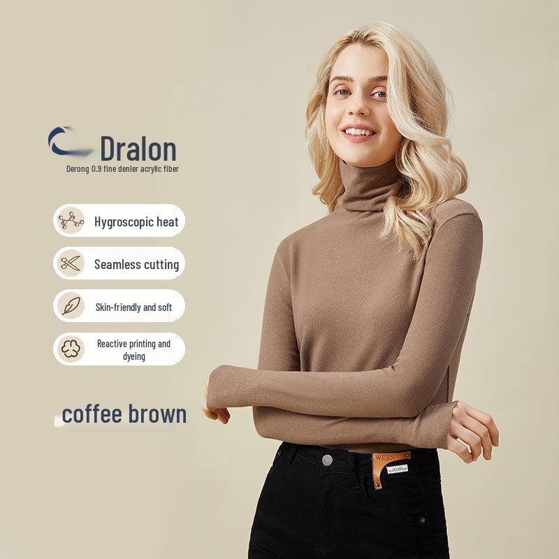 

Женский велюровый термобазовый слой с высоким воротником-гольф - Гиалуроновая кислота, Слим-эффект, Антибактериальный, Эластичное нижнее белье. S (suggested 40-50 kg)