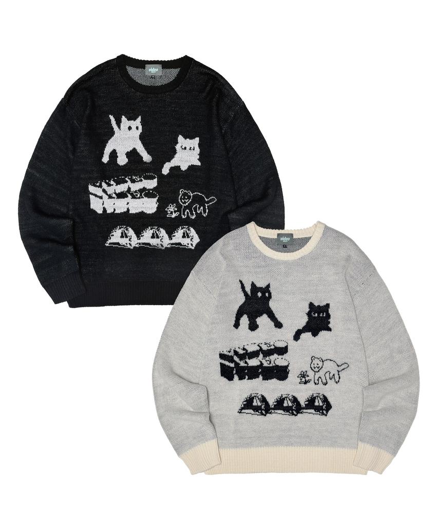 VIDEO JOCKEY Instant Hipster Knit Sweater [Black]