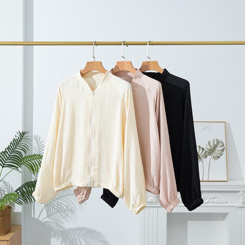 Mulberry Silk Women's Heavyweight Long Sleeve Baseball Jacket