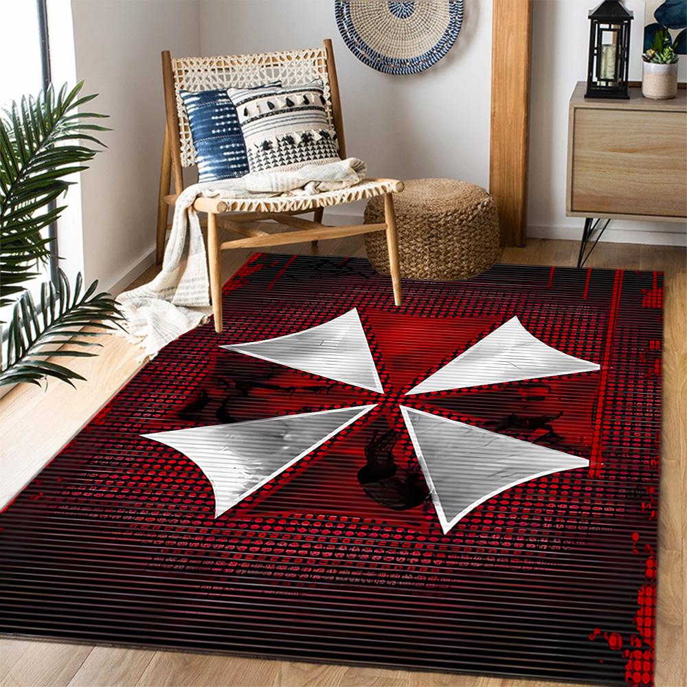 Umbrella Corporation Logo Floor Mat Design for Hallway Study room Dining Room Foyer Antislip Carpet Anime Office Decor Wedding Party Gift