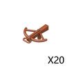 MOC Armes Médiévales Accessoire Briques Soldat Figurine Chapeau de Cow-boy Fusil de Chasse Arbalète Lance Armure Casque Masque Brique Jouet