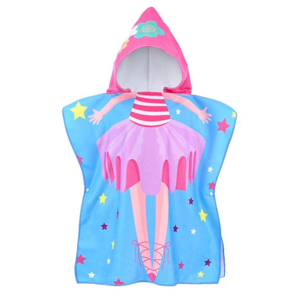 With Hooded Kids Bathrobe Washcloth Poncho New Beach Towel  Kids