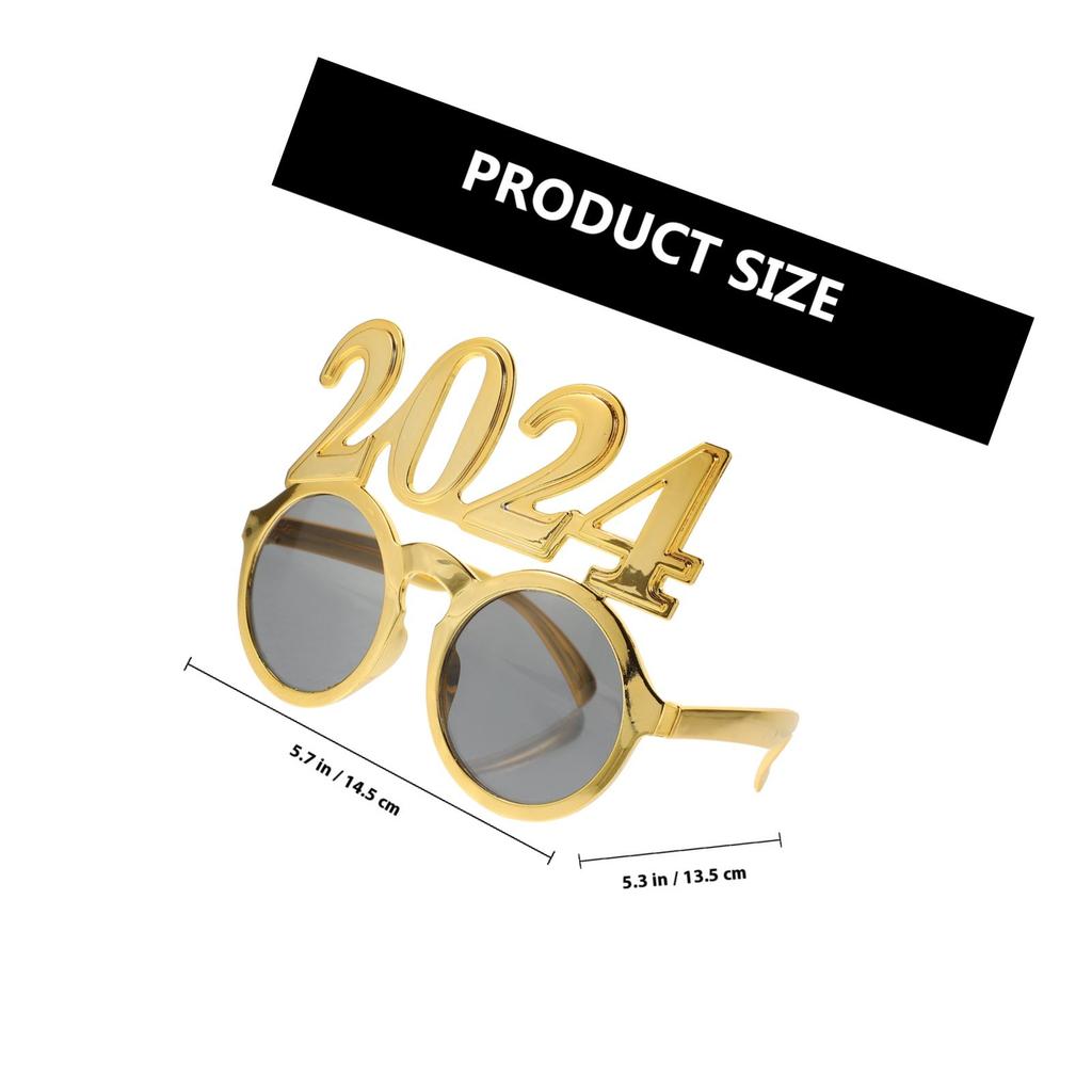 Creative 2026 Eyewear for New Year Party Bright Fun Glasses Made of Reliable Pc Material Perfect for Graduation Celebration