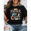 Cute Mother Of Cats Graphic Tee Women Cat Mom Short Sleeve T Shirt Casual Animal Print Blouse Cat Lover Gift