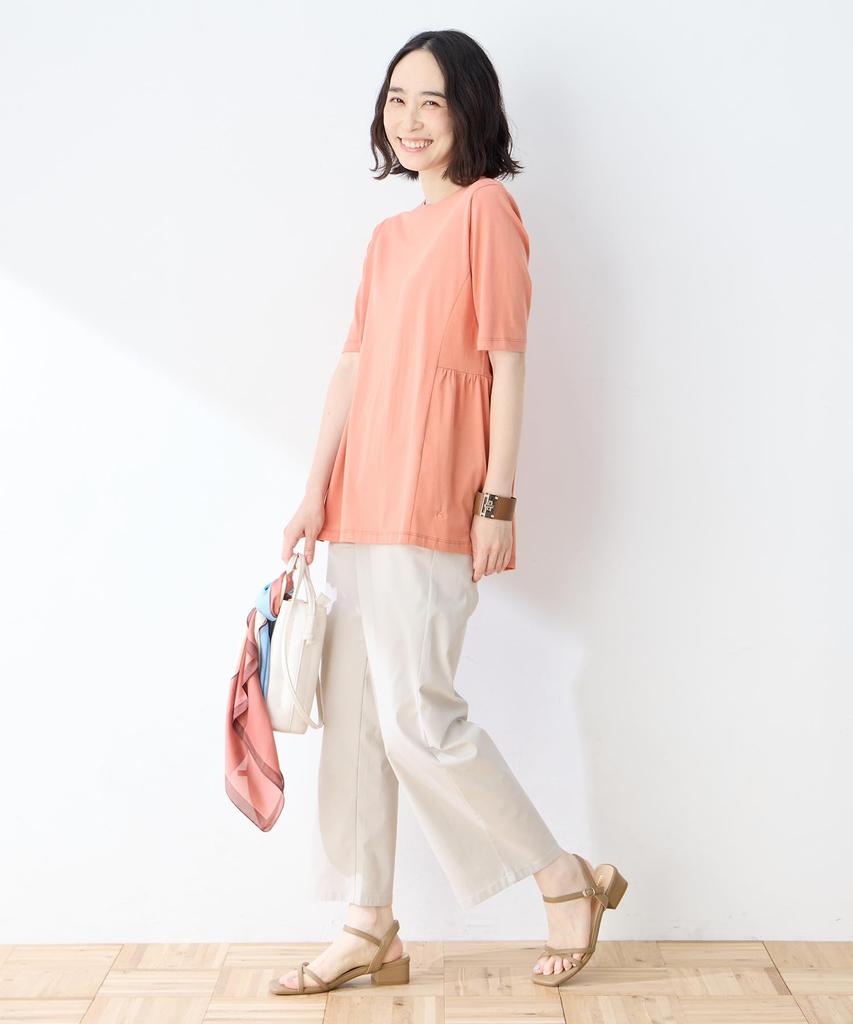 DECOY Cooling and UV Protection Cotton Premium Peplum Orange Pullover, Women's, 491203,
