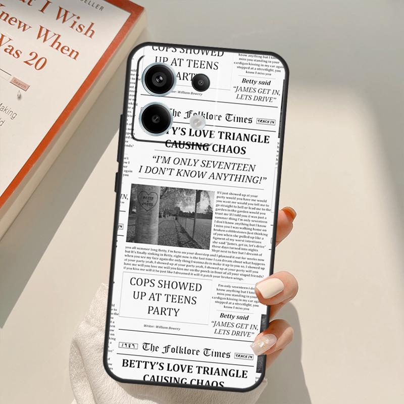 Getaway Car Newspaper Funda For Xiaomi Redmi Note 14 13 10 11 12 15 Pro Plus Case For Redmi 15 14C 12C 10C 13C 15C