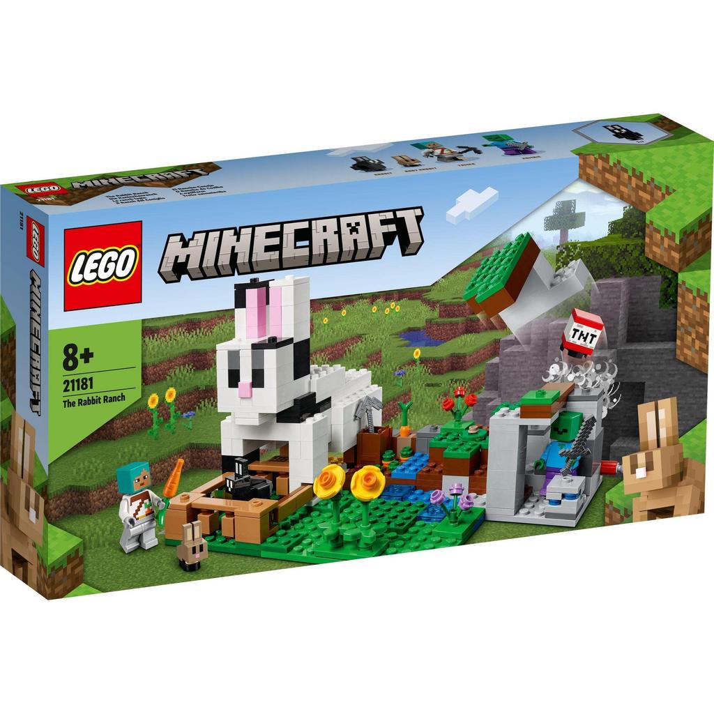 LEGO Minecraft Rabbit Farm 21181 Toy Blocks Gift Video Game Animals Boys Girls Ages 8+