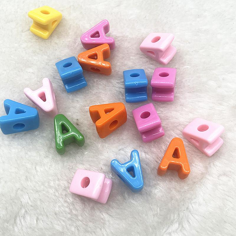10pcs 20mm Mixed Alphabet Letter Beads Big Hole Charms Beads for Making Jewelry Diy Handmade Key Chain Accessories