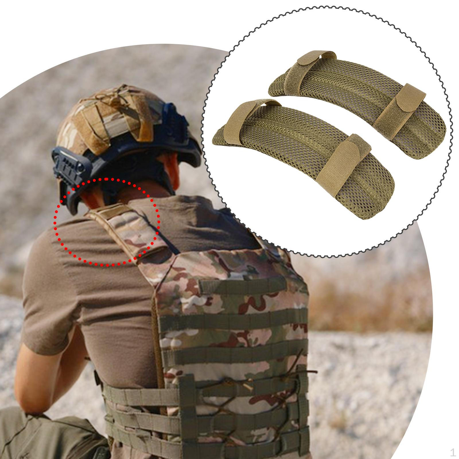 

2 Pieces Shoulder Pad Heavy Duty Sturdy Shock Absorbing Accessories зелений