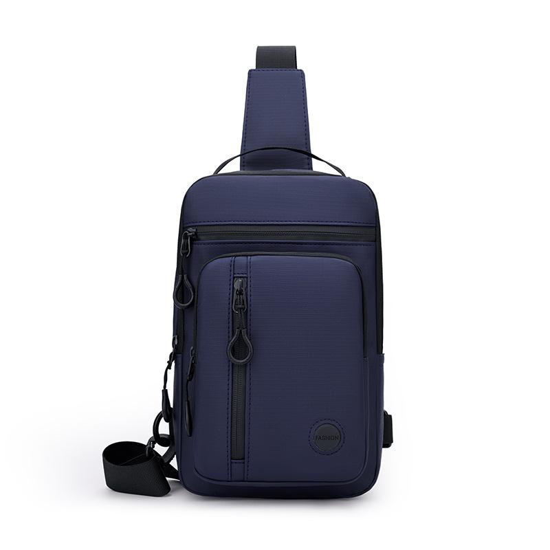 Men's Chest Bag Multifunctional Lightweight Large Capacity Commuting Nylon Outdoor Crossbody Bag