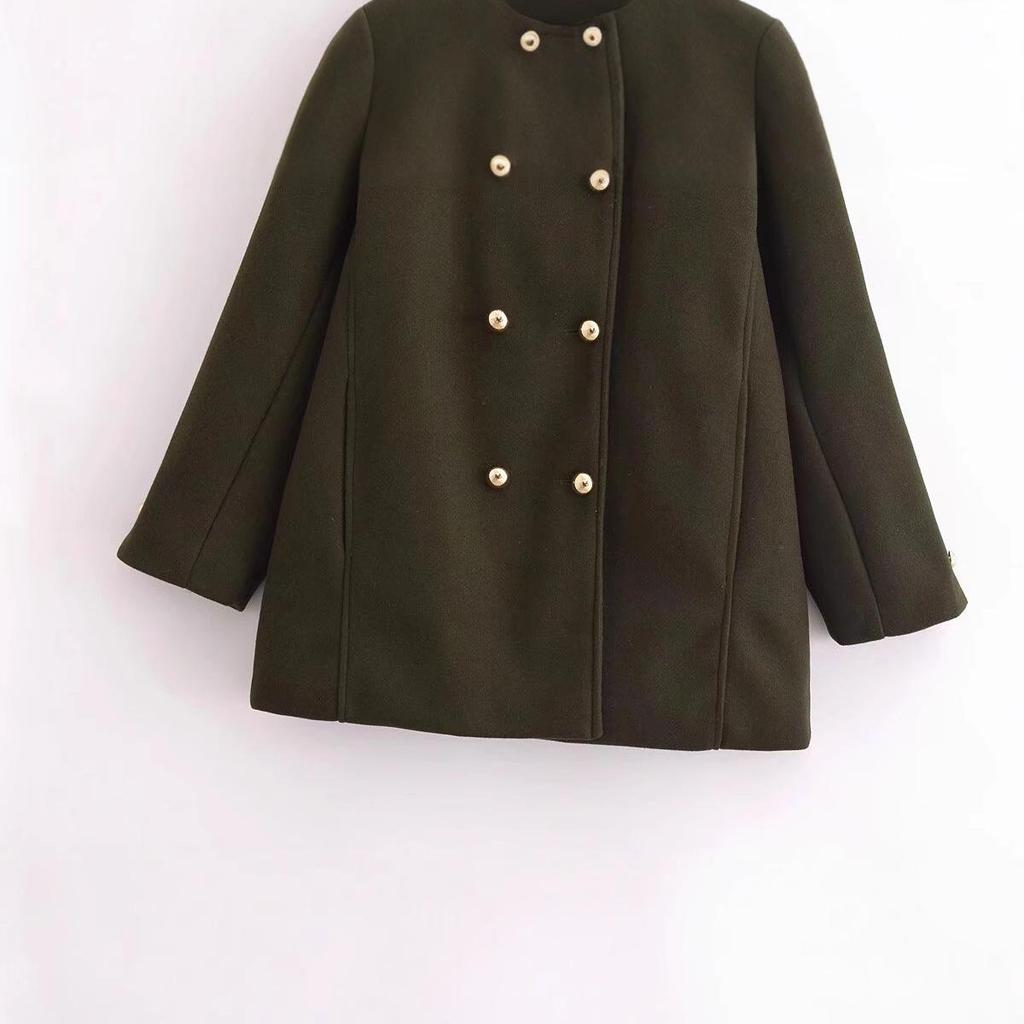 2024 Women's Double-Breasted Winter Coat - European & American Fashion Style