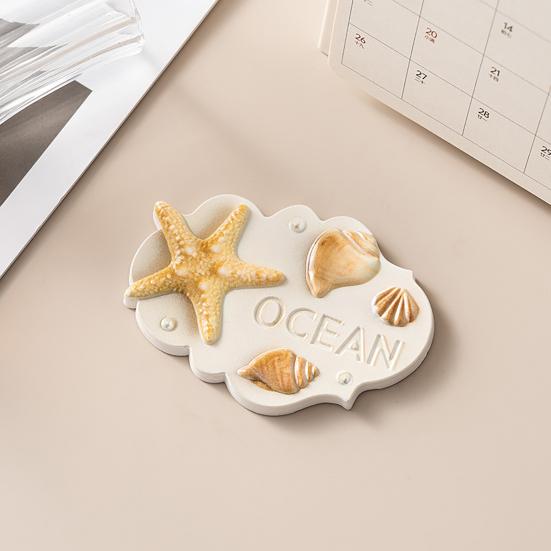 3D Starfish Shell Refrigerator Magnet Resin Ocean Beach Fridge Magnet Coastal Home Kitchen Office Whiteboard Locker Magnetic