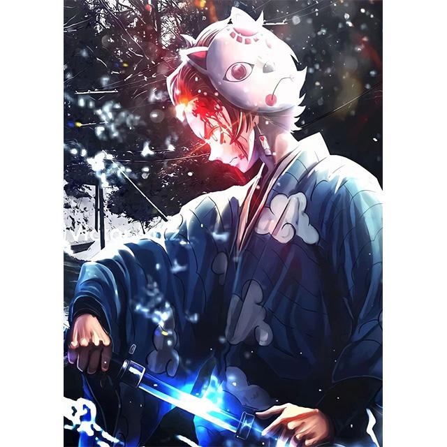 Japonské horkokrevné bitevní anime Demon Slayer Tisky Plakát Plátno Obraz Moderní Nástěnné Umění Obraz Obývací Pokoj Ložnice Domácí Dekorace