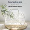 Foldable Plastic Supermarket Tote Basket - Hollow Design for Shopping, Fruits, Toys, and More.