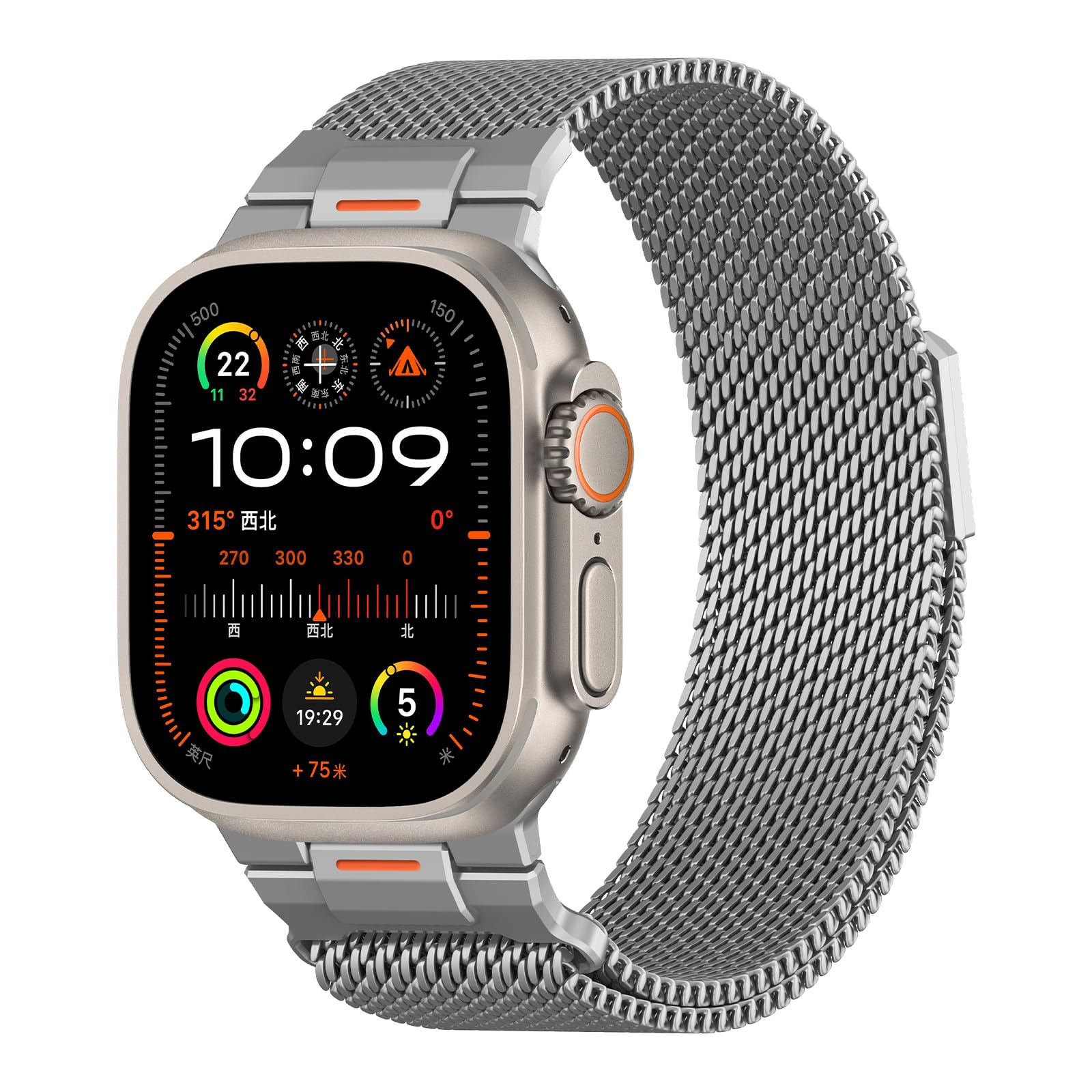 

Metal Strap for Apple watch Ultra2 3 Band 49mm 46mm 44mm 41mm 45mm 42mm 40mm Milanese Loop Bracelet iWatch Series 11 10 9 8 7 se 38 40 41-S10 11 42mm срібний