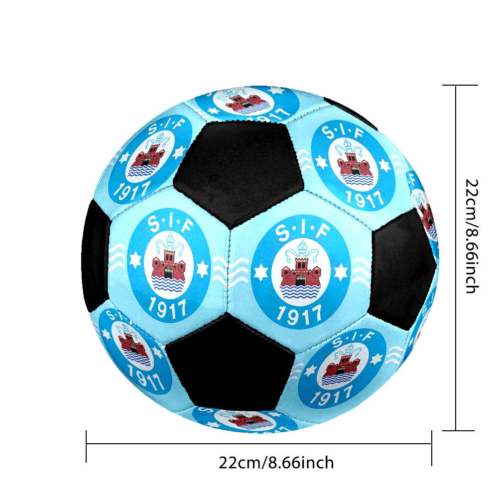 SIZE 5 Silkeborg IF Soccer Ball Colorful All Ages Machine Stitched PVC Competition Ready Durable High-Bounce