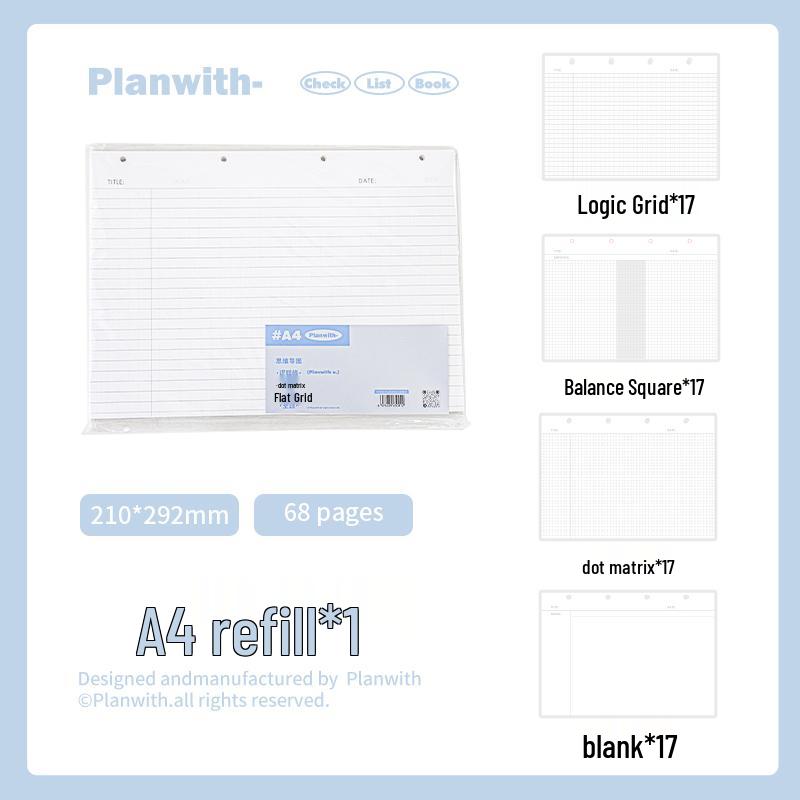 A4 Mind Map Loose-Leaf Binder for Graduate Exams with B5 Refill, Top-Bound Notebook