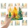 24pcs, Autumn Maple Leaves Theme Scrapbook Paper, A5 Size, DIY Journals, Material Paper, Patchwork, Albums, Notebooks, Decoratio
