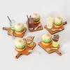 Set Espositore Miniatura Hamburger e Succo per Casa delle Bambole con Vassoio e Cucchiaino - Accessori Decorativi DIY