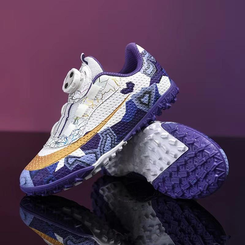 

Boys soccer boots broken nails children training swivel buttons strap-free girls indoor sneakers for elementary school students 38