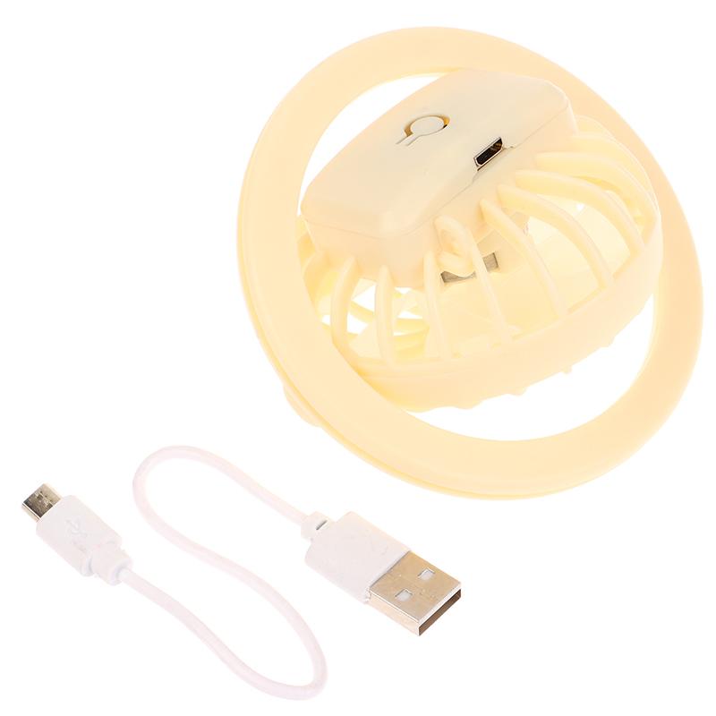 Usb Charging Fan 360° Rotating Small Fan Cooling Fan Portable Fan For Children Summer Fan Hat Accessories