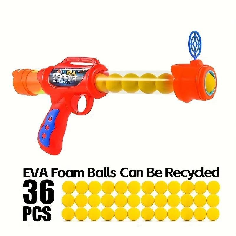 36pcs Interactive Pet Launcher Toys - Quiet EVA Foam Balls, Safe & Fun Indoor/Outdoor Play for Cats & Dogs, Pet Toys